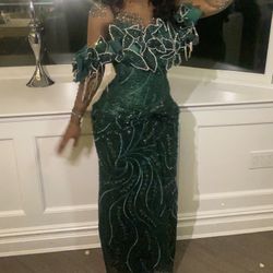 Custom Emerald Green Prom Dress