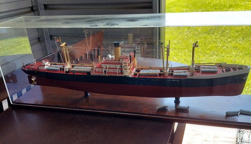 Model Ship In Display Case