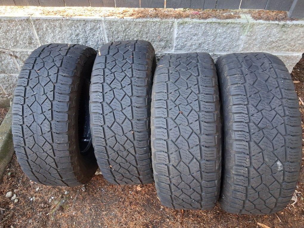 265/70/R16. M+S  BACK COUNTRY  A/T2 BY DEANTIRES TIRE SET OF (4)
