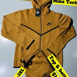 Gold/Brown Nike Tech Fleece