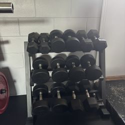 Full Set Of Dumbbells With Rack