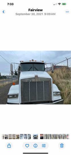 2000 KW     T 80 white dump truck four axle with hitch hook up