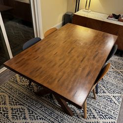 Dining Set - Solid Wood Table & 4 Ikea Chairs ($950+ Value)