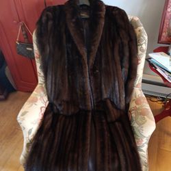 Size 10 mink coat excellent condition.