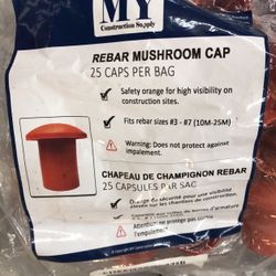 Rebar mushroom caps total of 50