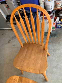 Solid Oak Chairs - 4