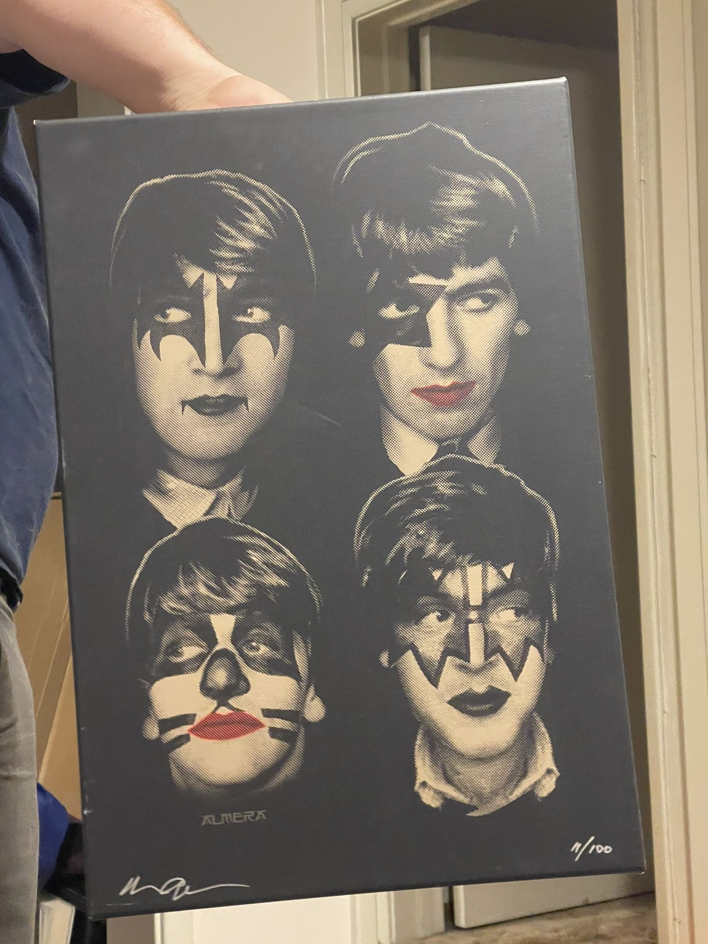 limited edition Beatles/Kiss art