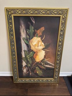 Magnolias At Twilight Floral Painting
