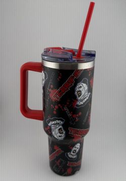 Terrifier Icons Travel Tumbler with Straw - 40 oz