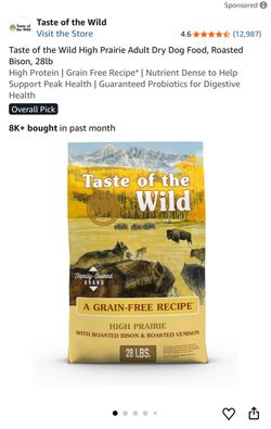 Taste of the Wild High Prairie Adult Dry Dog Food, Roasted Bison, 28lb