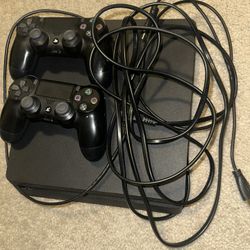 PS4 With Two Controllers 