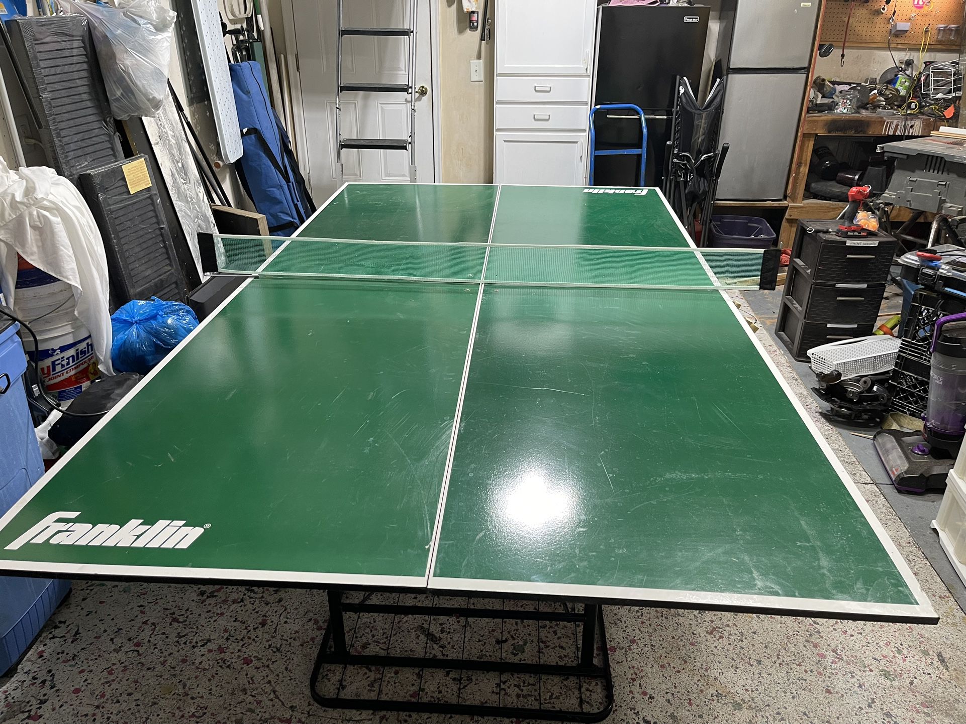 Franklin Tournament Size Ping-Pong Table With Custom Base.