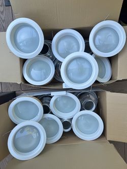 18-Pack 6” Recessed Light Trims – White