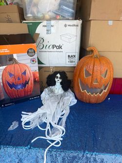 Seasonal Visions Halloween Jack O’ Lantern Pumpkin 22” Lights Sound Motion plus