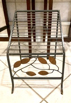 Vintage Decorative Wrought Iron Magazine Rack Newspaper Holder