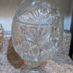 Crystal Easter Egg Pedestal Stand Vintage Collectibles Glassware Starburst 