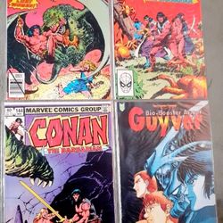 Conan/Guyver 4 Comic Lot (1977) Mixed Bronze Modern/Barbarian Sonja Goblin Witch