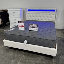 New Queen Bed Frame With Mattress 