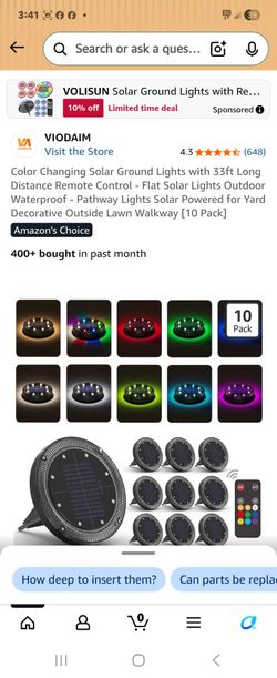 Multicolor Solar Ground Lights