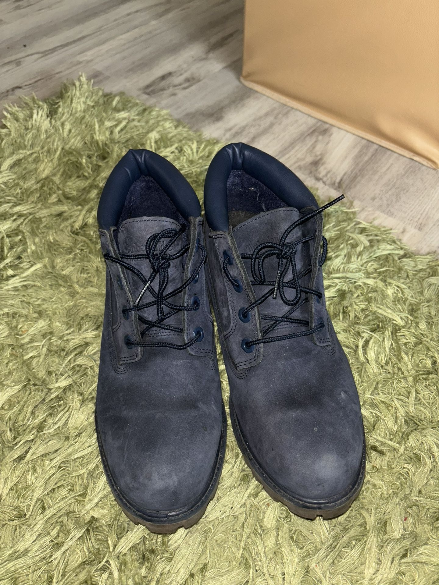 Navy Blue Suede Timberland Boots