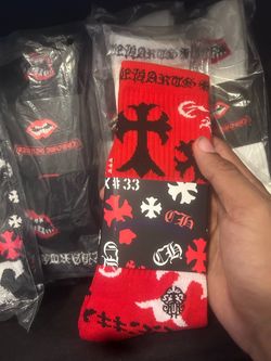 Chrome heart socks