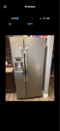 Stainless Steel Side-by-Side Refrigerator with Ice Maker