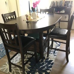 New Counter Top New Dining Table With Leaf . 6 Chairs. 