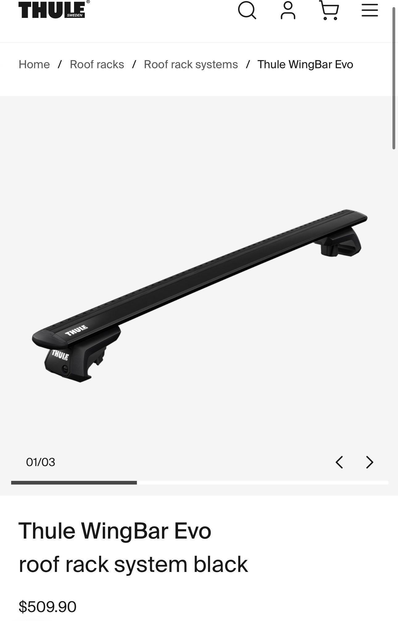 Thule WingBar EVO Roof Rack Kit