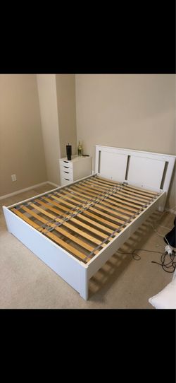 White Full Size Bed Frame