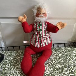 Vintage 1963 Annalee Dolls Santa Clause In Long Johns 20" Collectible Doll