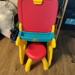 Small Kid Plastic Desk And Stool