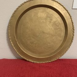 Vintage Antique Large Brass 20” Diameter Table Top
