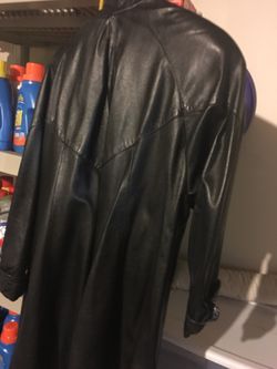 Leather coat