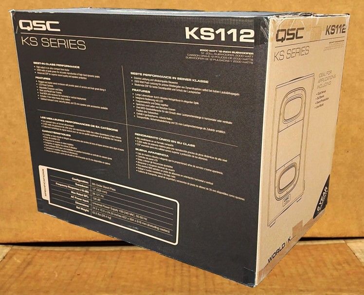 QSC Compact 12" Powered Subwoofer With DSP & Caster Wheels 200 Watts KS112 Ported Enclosure 🚨Payment Options Available🚨 No Credit Needed🚨 Pre-Order