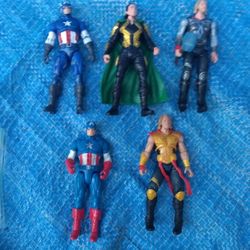 Marvel Universe 3.75" Action Figure Lot Hasbro Avengers Captain America Thor Loki