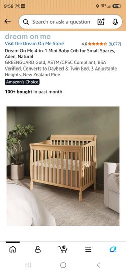 Mini baby crib