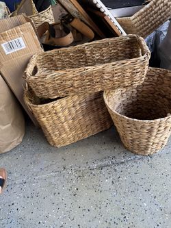 Wicker Bathroom Set