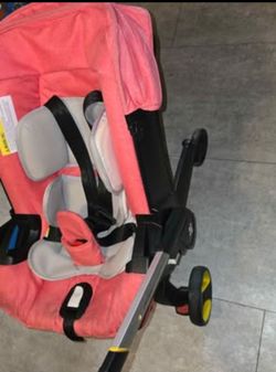Doona 2-in-1 Car Seat and Stroller (Coral Edition) + LATCH Car Base