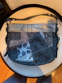 Brand new Coach Purse 100% authentic Color Blue Black Silver