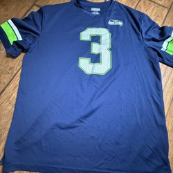 Seattle Seahawks Russell Wilson #3 performance jersey Flaws as seen in the last two pictures  XL on tag  Smoke free home