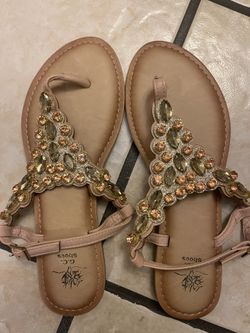 Women shoes Thong Diamond Rhinestone Glam Gem