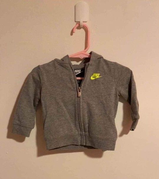 Nike Baby Boy's Gray Zip Up Jacket Size 6M