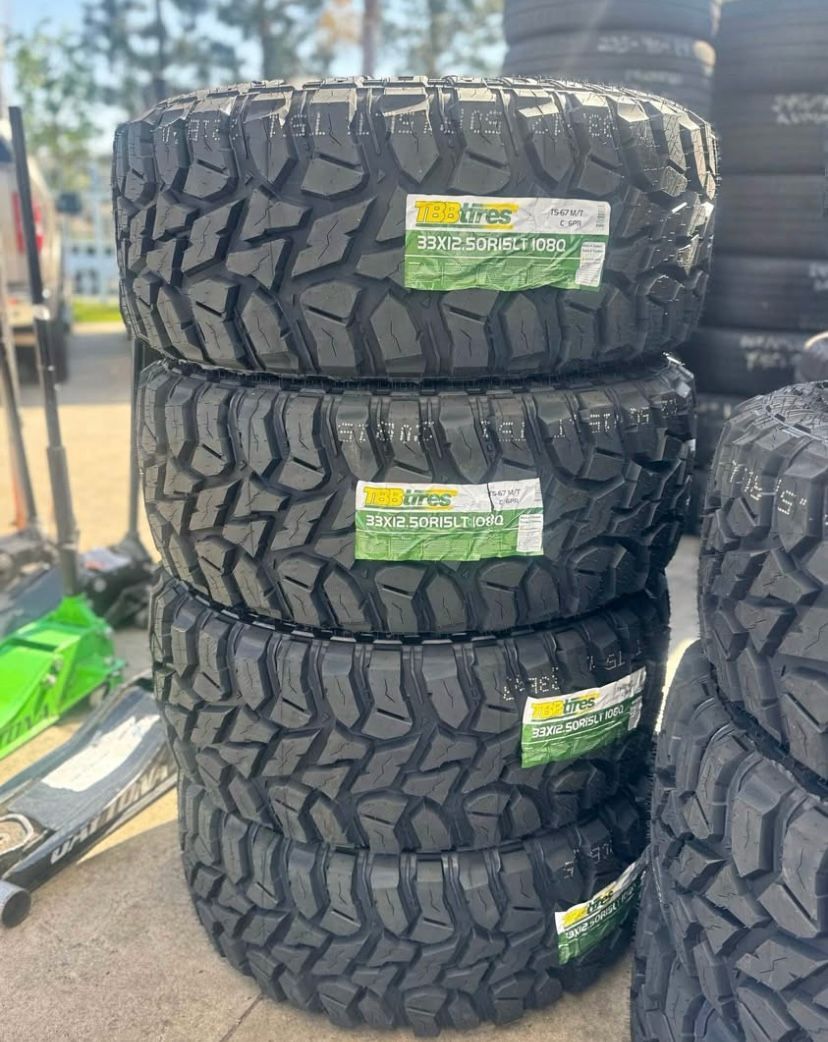 33x12.50R15LT TBBtires M/T Set Of 4 New Tires 