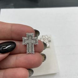 Earrings White Gold 14k With Diamonds 