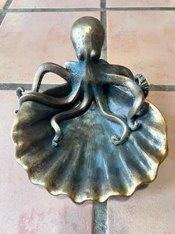 Resin Octopus Trinket Dish - Nautical Decor