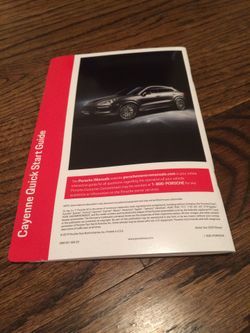 **Genuine OEM Porsche Cayenne Quick Start Guide BRAND NEW NEVER USED