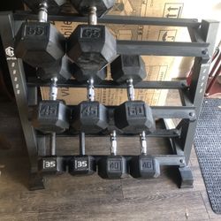 Dumbbell Lot W/ Rack