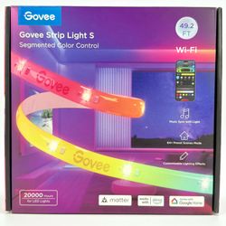 Govee RGBICW 49.2 ft. Smart Plug-in Dimmable Color-Changing LED Strip Light