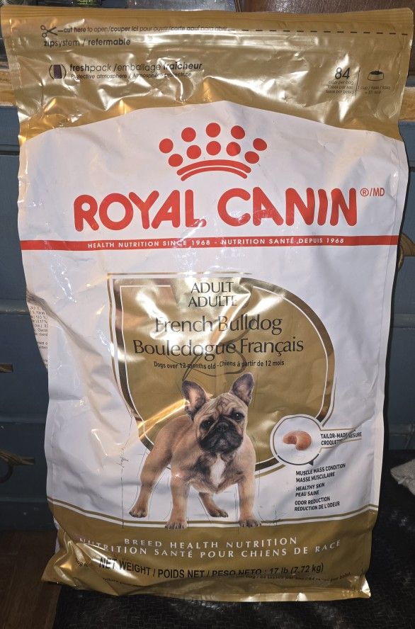 Royal Canin French Bulldog Adult Dry Dog Food, 17lb bag NEW EXP 11