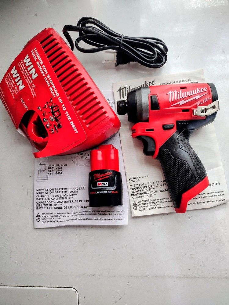 Milwaukee M12 Fuel Brushless Cordless Impact Driver Kit. $90